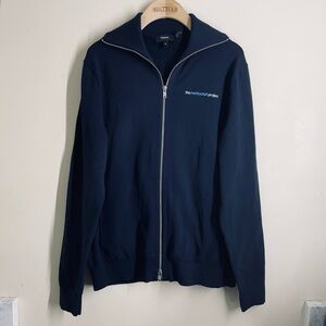 Theory The Nantucket Project Cotton Full Zip Jacket Cardigan Navy size M